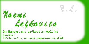 noemi lefkovits business card